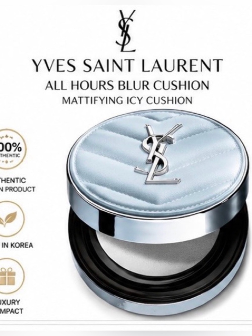 YSL All Hours Blur Cushion Mattifying
Icy Cushion (Spring 2026 Limited
Edition)